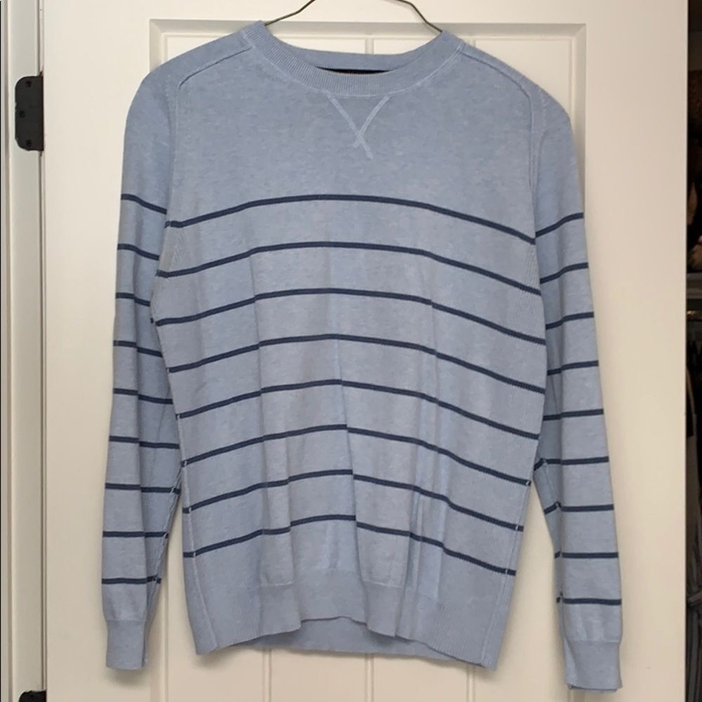Men's Blue Striped 14th & Union Blue Pullover - XL